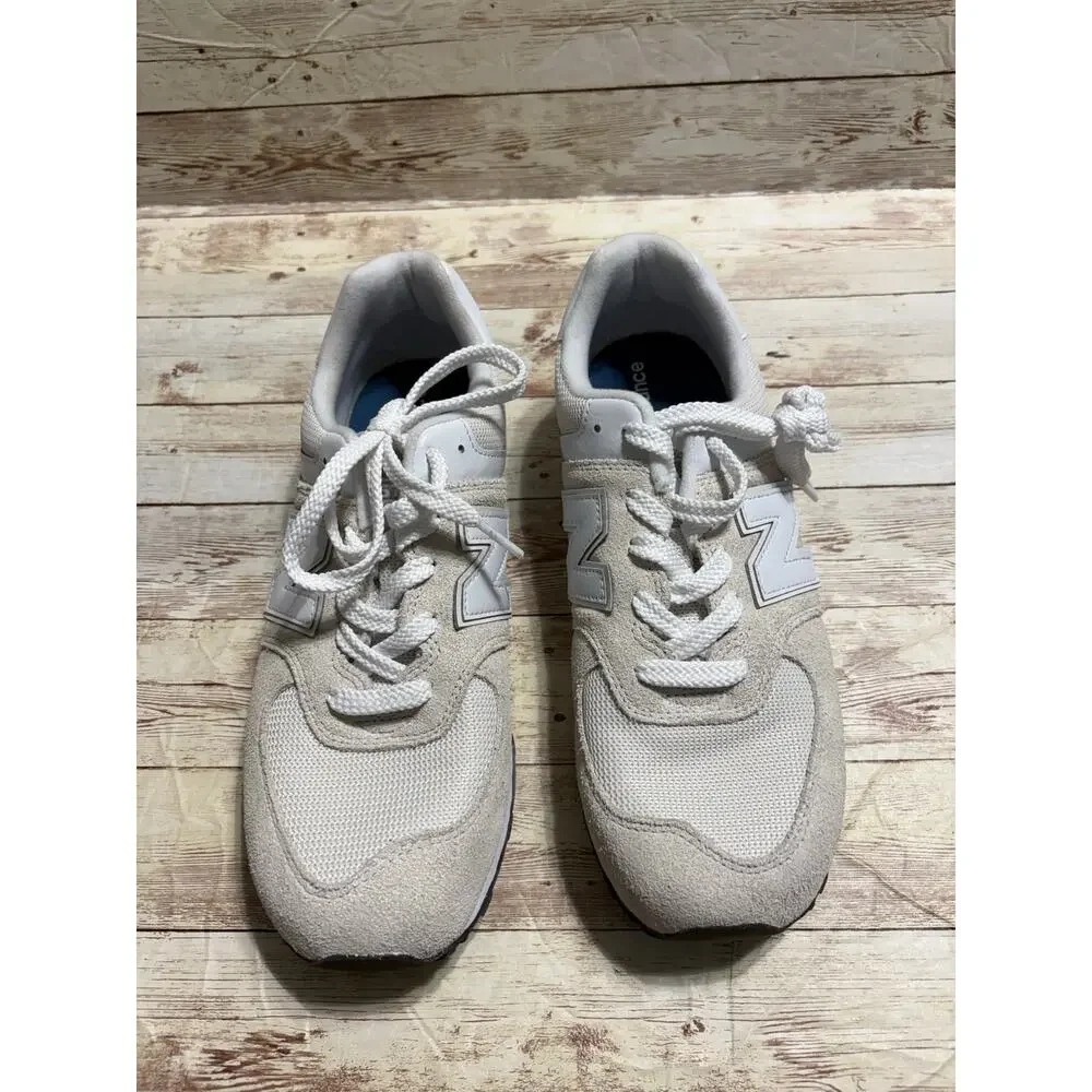New Balance 574 Sneakers Women's Size 7 White Gray Shoes New